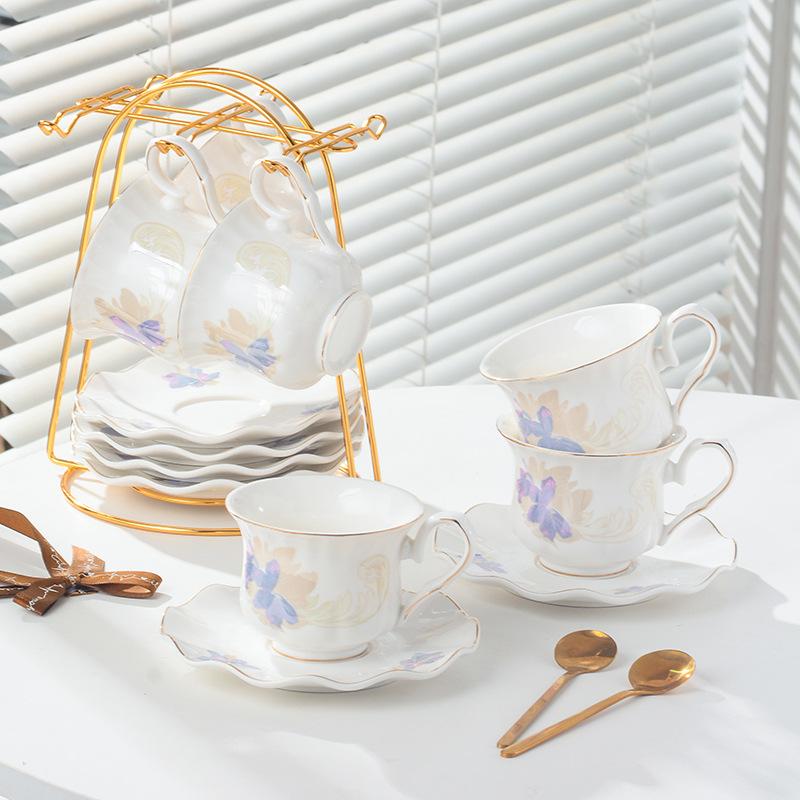 Bone Porcelain Coffee Cup and Plate Set