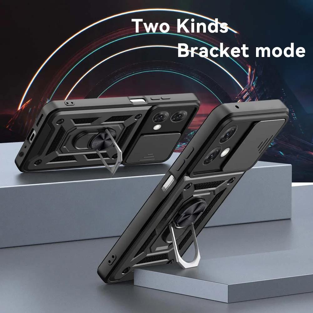 Armor Case For Motorola Mote G86 G56 G15 G05 G85 G75 G55 G35 edge 60 Fusion 60 Pro 60 Stylus 5G Ring Holder Lens Protect Cover