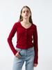 Rennesmia V-Neck Cardigan_Red