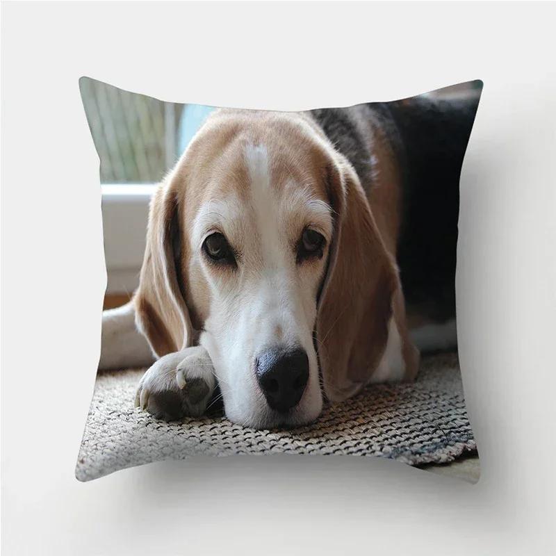 Cuscini decorativi con stampa Pug Dog Federa Fodera per cuscino in poliestere Cuscino decorativo per divano Decorazione del soggiorno Federa