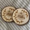 4Pcs Personalized Engraved Wood Coaster Perfect Valentine's Day Wedding Engagement Anniversary Christmas Present Table Decor