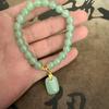 Trendy Retro Hetian Jade Beaded Bracelet for Women - Unique Gift for Mom