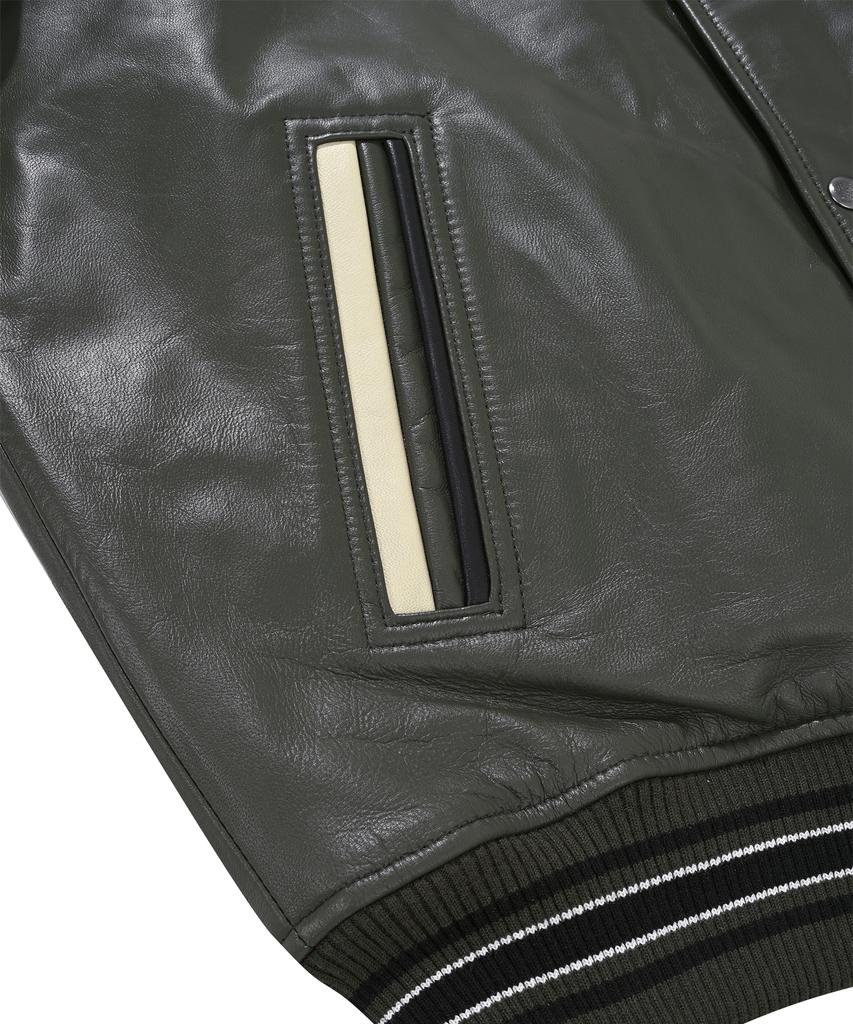 Avirex Leather Stadium Jacket / 7833950013 Green