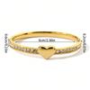European and American Titanium Steel Bracelet Open Bracelet Heart Shaped Hand