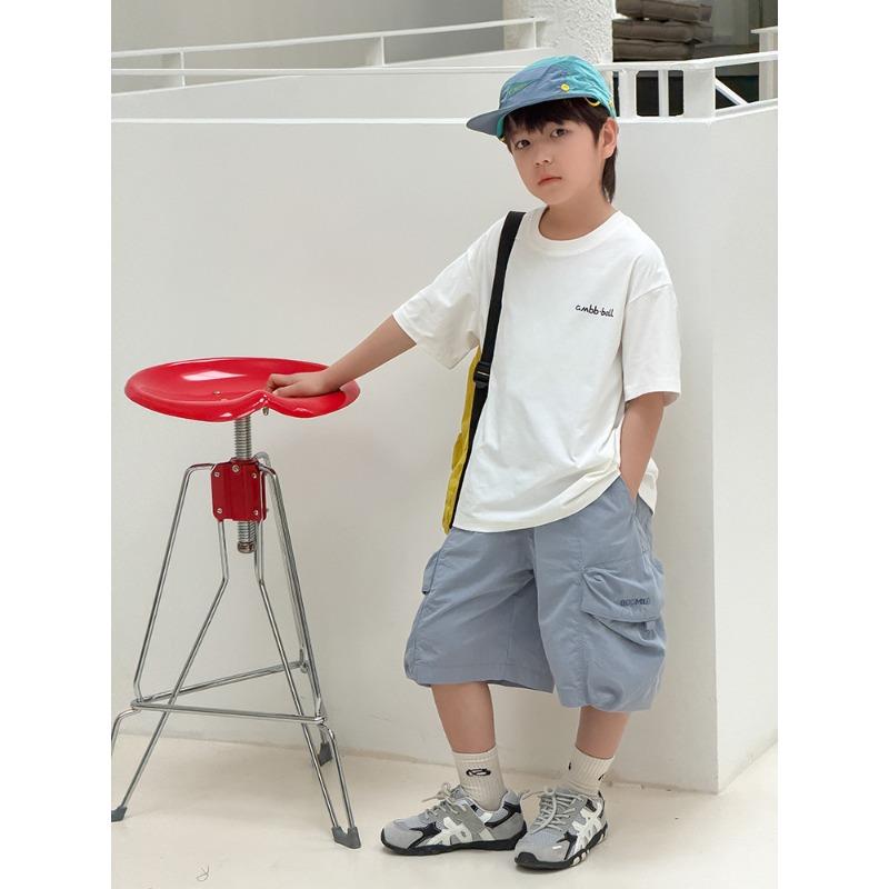 Kids Korean Style Cargo Shorts Quick Dry Loose Fit Durable