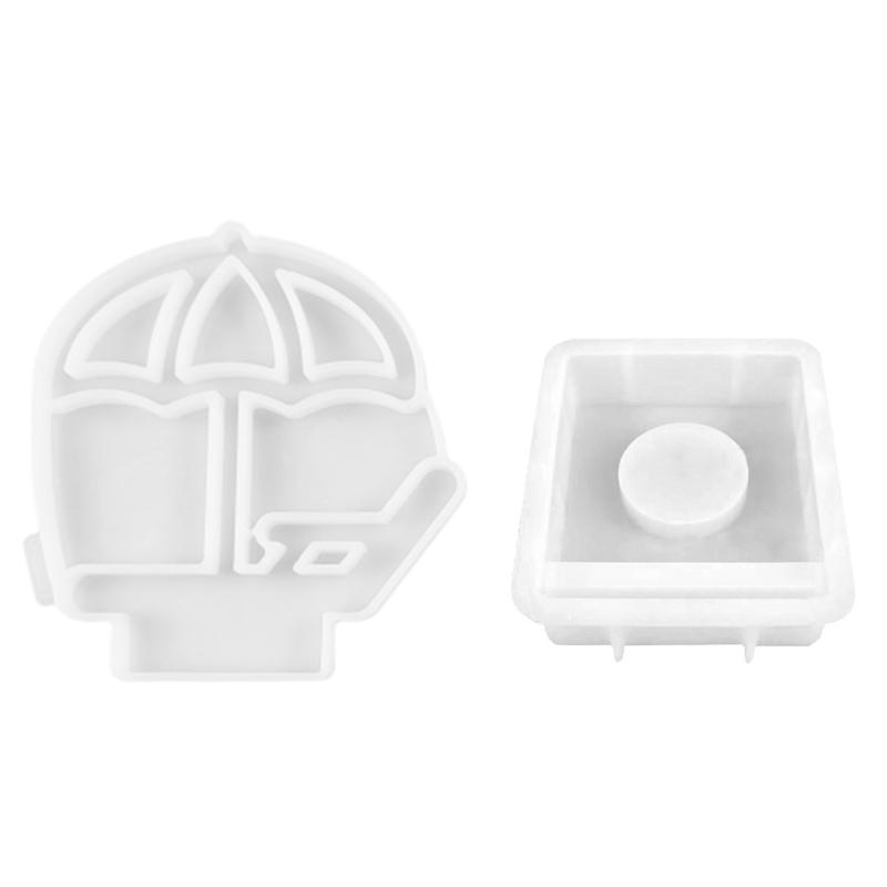 Beach Chair Parasol Candlesticks Molds Combination Castings Moulds Candle Holder Silicone Molds Craft Plasters Molds
