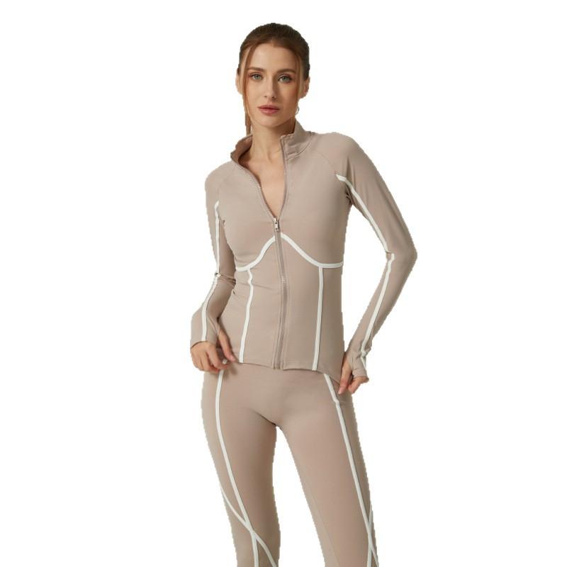 JYL Yoga Set Contrast Advanced Jacket Long Sleeve Pants