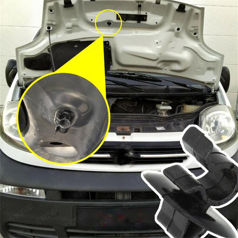 2Pc Hood Bonnet Rod Support Prop Clips Stay Clamp Holder for Citroen C2 C3 C4 C5 AX Berlingo B9 Eurovans Evasion Retainer 792834