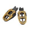 1 Pair Motorcycle Footpeg Left Right Anti Slip Universal Aluminum Alloy Motorcycle Footpeg Golden