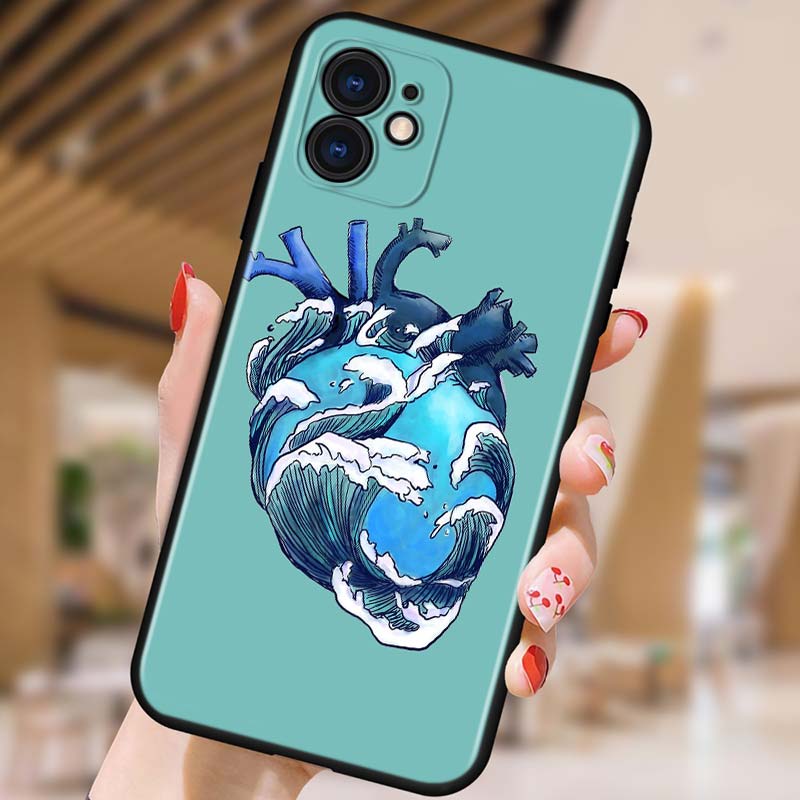 Human Heart Flower For Phone Case For iPhone Samsung Galaxy Redmi Xiaomi Oppo OnePlus Note S A 7 8 9 10 11 12 13 14 20 21 22 23 53 54 Pro Max Ultra