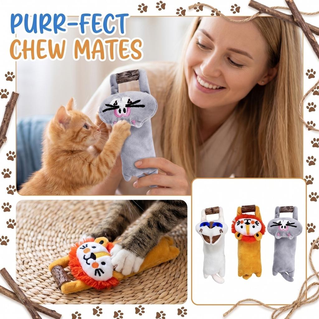 Catnip Plush Toy for Cats Soft Durable Chew Toy Interactive Pet Toy for Indoor Cats Helps with Teeth Grinding and Boredom Relief