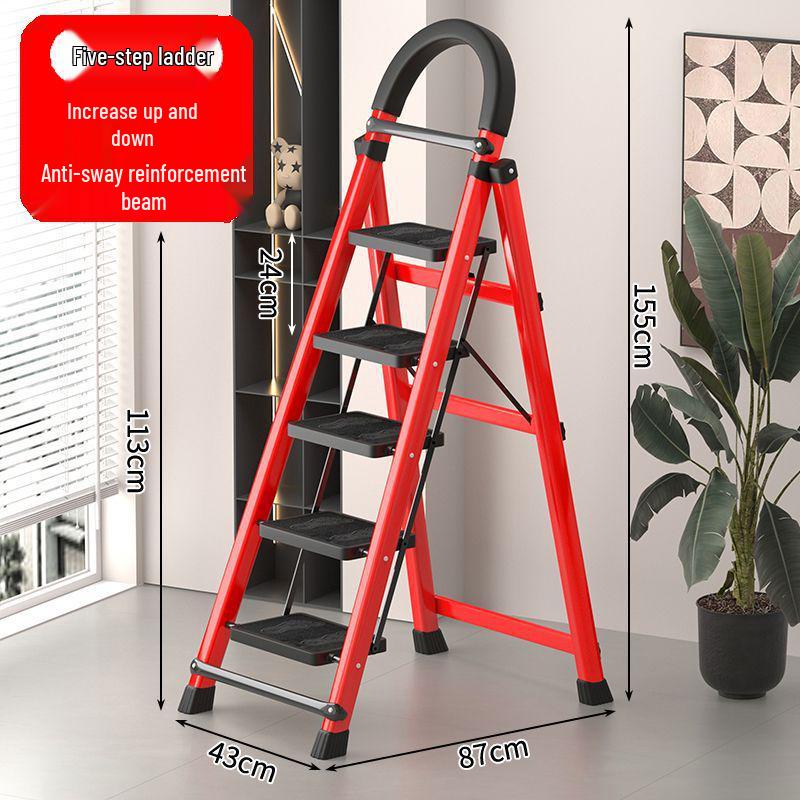 Portable Multi-Functional A-Frame Folding Ladder for Home and Engineering Use