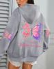 Farfalle Amore Floral Print Women's Autumn Fleece Hoodie