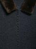 Women's Faux Fur Turn-Down Collar Knitted Cardigan - European and American Fashion