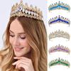 Luxury Zinc Zinc Alloy Princess Crown Shiny Bridal Headwear Trendy Girls Party Headbands  Themed Parties
