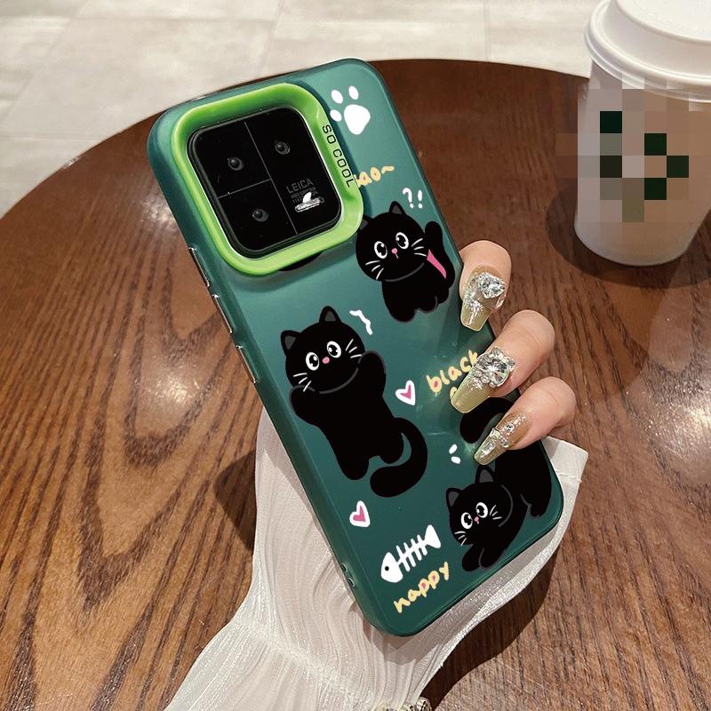 

Милый чехол с изображением кота для iPhone 16 Samsung A55 A35 A34 S24 FE Xiaomi Redmi Note 13 Pro 14C Huawei Honor 200 противоударный бампер для телефона с защитой от царапин Redmi Note 13 4G