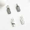 Retro S925 Sterling Silver Peace & Joy Pendant Charm for DIY Beading Handwoven Rope Bracelet Necklace.