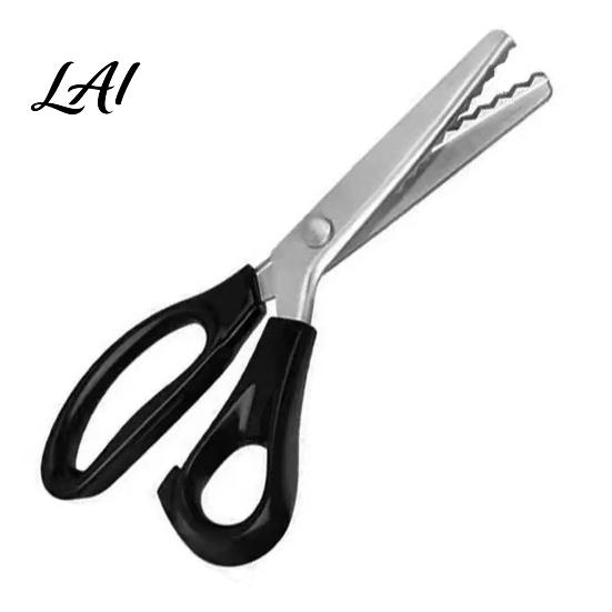 Fabric Pinking Shears Stainless Steel Zig Zag Scissors with Serrated Teeth Multipurpose Shears Tailoring Lace Dressmaking Cut Sewing Tool
