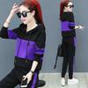 Autumn and Winter Sports Suit Women's Casual Korean Style Loose Slim Hooded Sweatshirt Large Size Two-piece Set