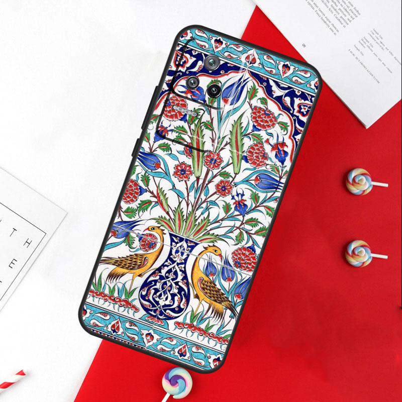 Ancient Floral Tiles Cover For Xiaomi 14T 11T 12T 13T Pro 13 14 15 Ultra POCO X7 Pro X3 X5 X6 F5 F6 M6 Pro Case
