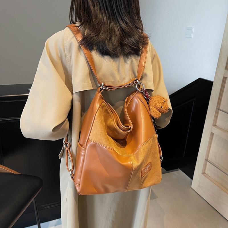 2025 New Women's Bag Underarm Bag Velvet Zipper Shoulder Crossbody Bag Backpack