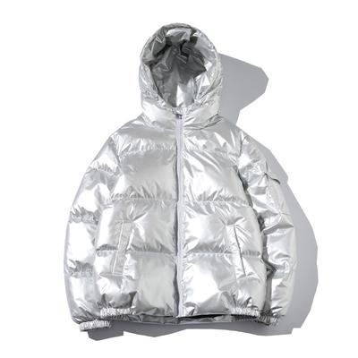 2023 neue Männer Glänzend Schwarz Parkas Frauen Winter Jacken Starke Mit Kapuze Baumwolle Unisex Gepolsterte Mäntel Weibliche Schnee Mäntel Wasserdicht lose Puffer