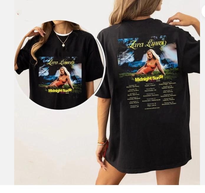 Zara - Larsson Midnight Sun Tour 2025 Inspired 2 Sided Reprint T-Shirt. 4XL