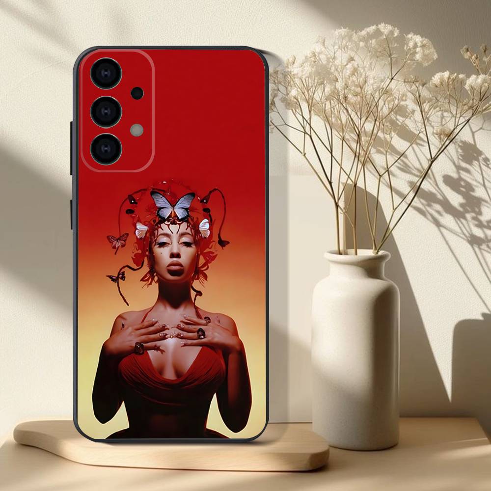 Kali U-Uchis Sincerely Phone Case For Samsung S 25,24,23,22,30,21,10,9,Ultra,Plus,Lite,FE,4,5G Black Soft Case