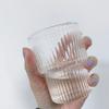 Vertical Stripes Ribbed Glass Set Coffee Latte Cup Water Tea Drinkware Milk Juice Mugs Wine Cocktail Whisky Dessert Container