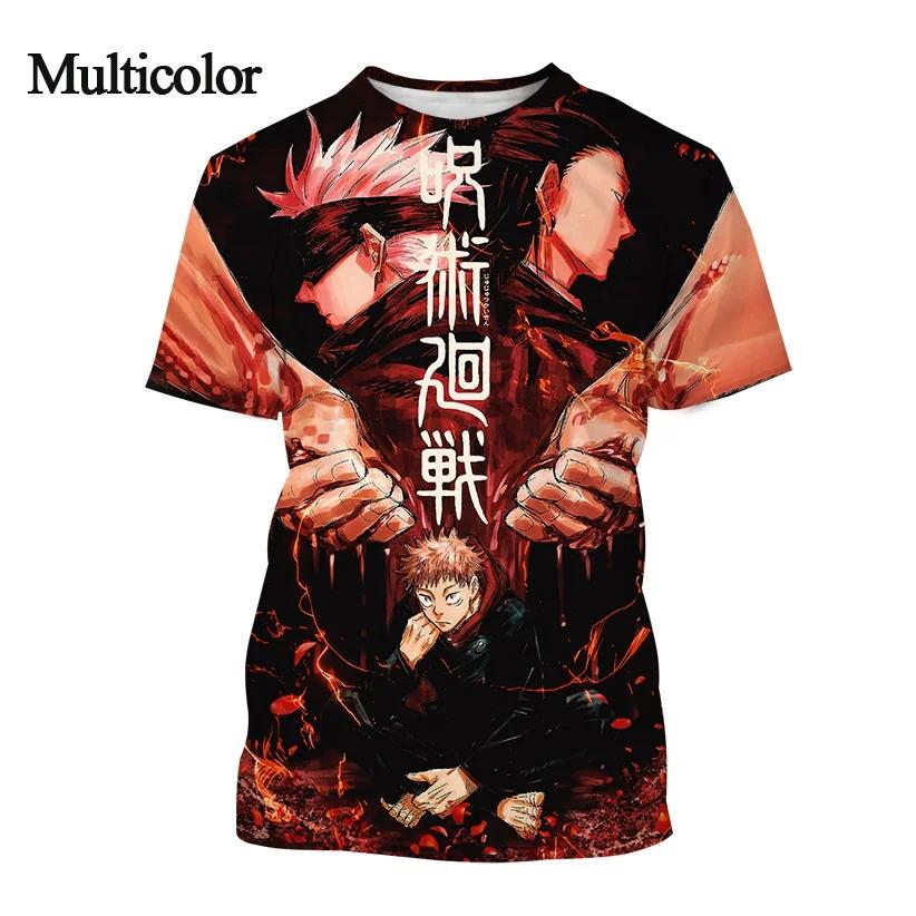 Summer Anime Jujutsu Kaisen 3D Printed T Shirt for Men and Women Casual Hip Hop Harajuku Short Sleeve T Shirt Tops