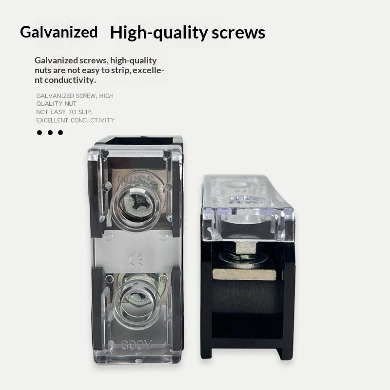 Din Rail Terminal Block In12Bk In20Bk 600V 2/3 Pin 30A/60A Electrical Connection Terminal Split High Current Junction Box