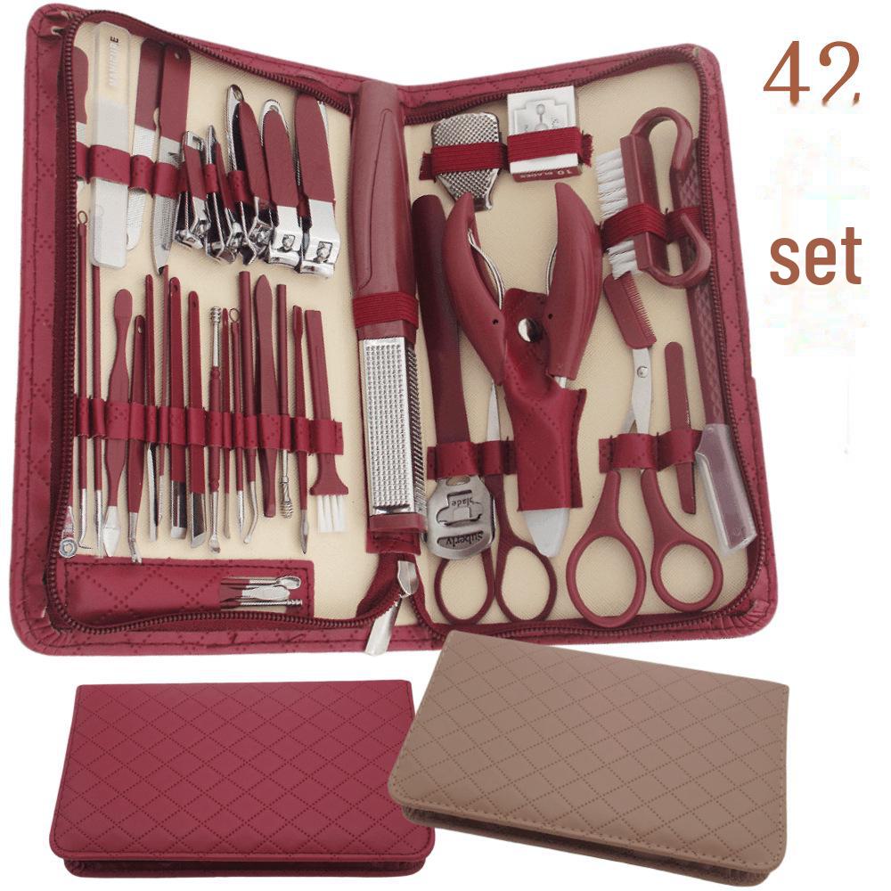 16-Piece Wallet-Style Manicure and Pedicure Set with Hawkbill Pliers, Nano File, and Ear Pick