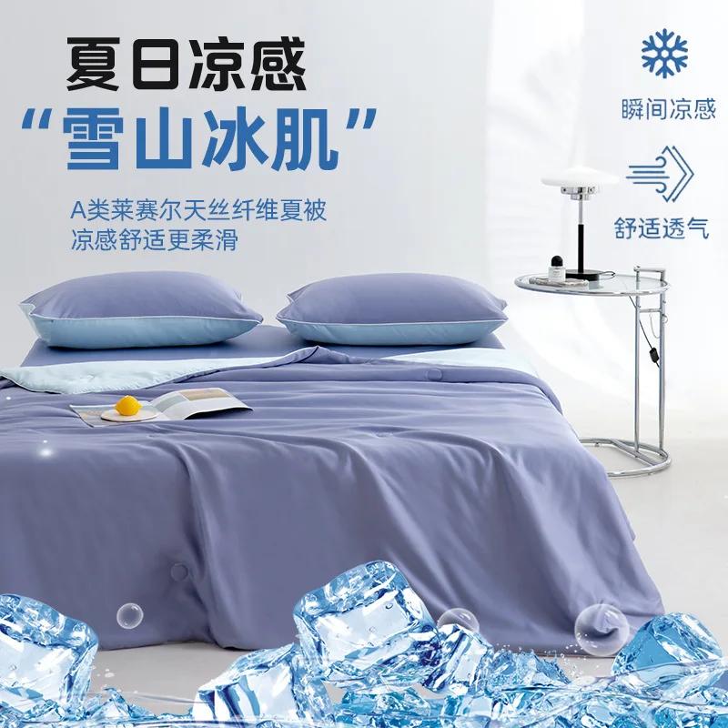 2025 Class A Lyocell Tencel Summer Quilt Summer Cool Feeling Air Conditioner Washed Silk Summer Cool Quilt New Light Luxury