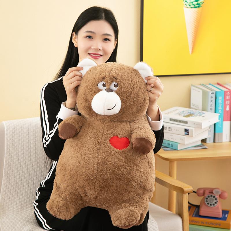 Creative Flip Love Bear Plush Toy Teddy Bear Turned Into Love Doll Doll To Give Girlfriend Valentine's Day Gift