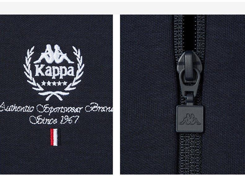 Kappa back-to-back cardigan sweatshirt, autumn and winter women's sportswear, hooded top, jacket