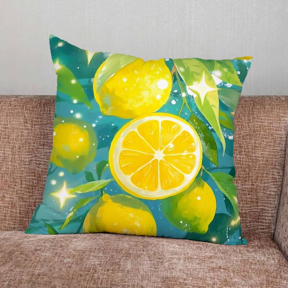 Lemon Pillow Case Pillowcase Home Sofa Cushions Car Cushions Pillowcover Office Pillowshell Pillow