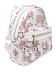 Kids Cartoon Villain Mini Backpack Floral Print Cute Small Rucksack Student School Bag