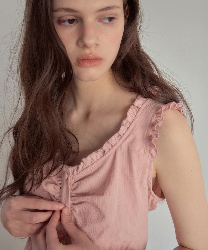 Aueonoseuteljia Melly Pintuck Sleeveless Blouse_Pink(Ob6Bl04)