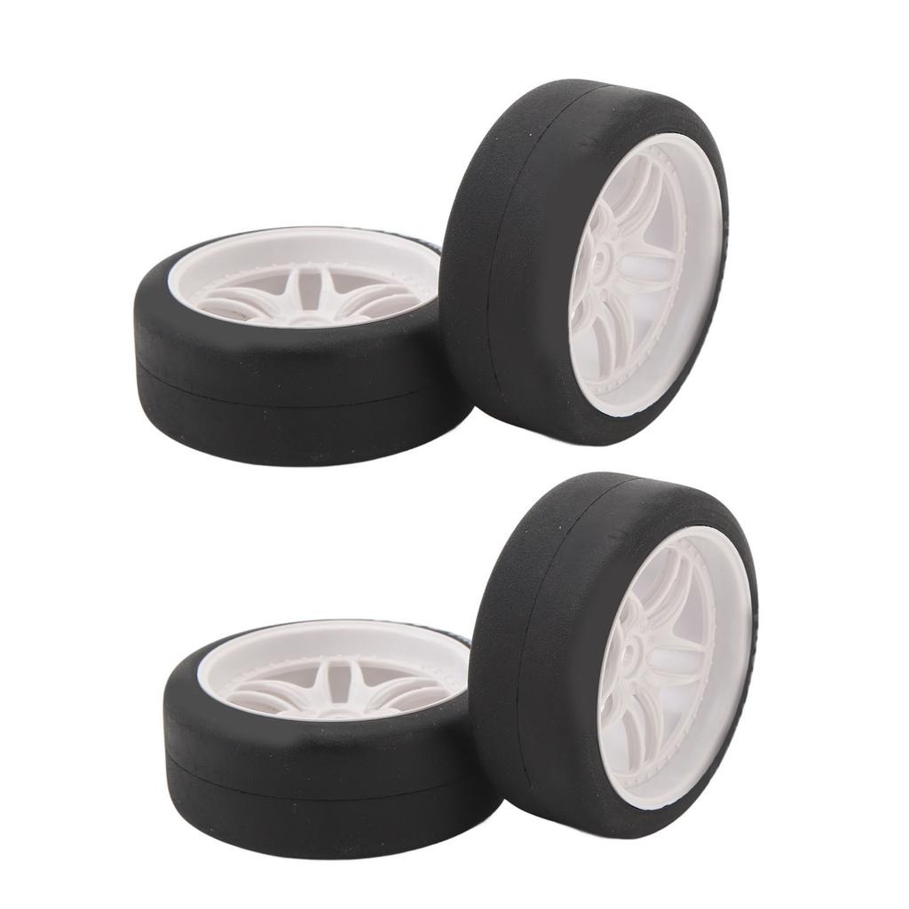 4pcs RC Tires Wheels  S Sets 12mm Hex Wheels  S Rubber Tires Width 26mm for 1Celsius10 RC Racing Car Drifting Car