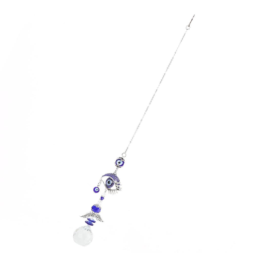 Evil Eye Wall Decor Metal Crystal Hanging Evil Eye Pendant Decoration for Bedposts Mirrors Window