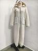 2025 Lambswool Hooded Zipper Jumpsuit: Winter Fashion