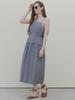 Avang Stripe Washing Sleeveless Dress - Navy