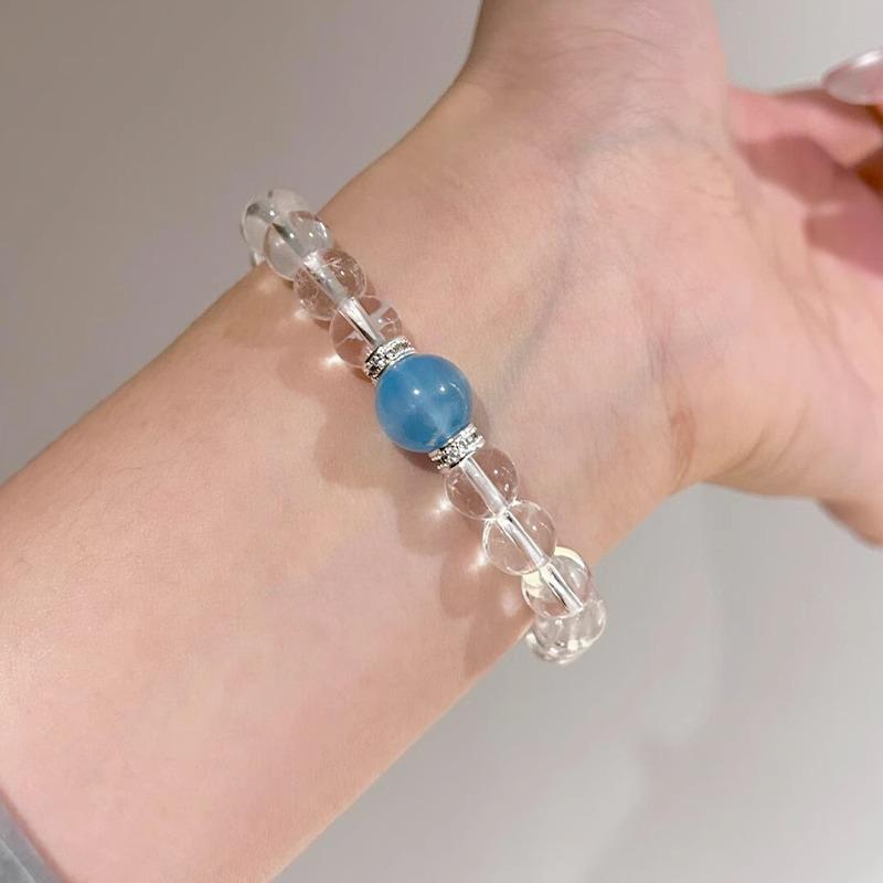Weißes Eis transparent weißes Kristallarmband Damen 2025 neu leicht luxuriös Nische High-End Armband Stil Schmuck