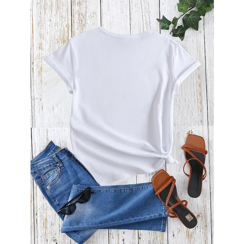 Pink Donut Squad Printed Casual Loose Summer WOMEN'S T-Shirt