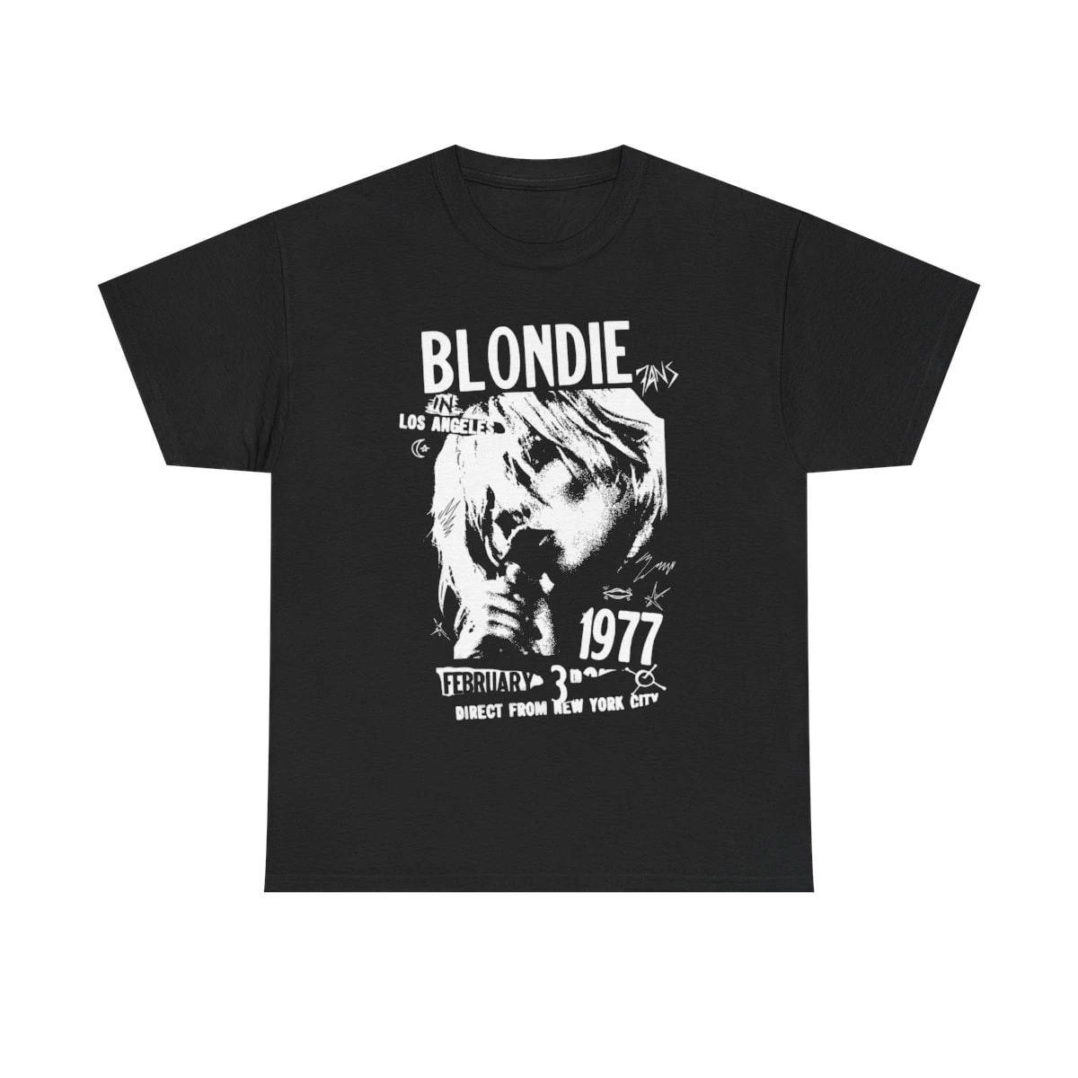 Blondie shirt, Blondie vintage 100% Cotton T-shirt Mens Womens Tees Top, Blondie unisex 100% Cotton T-shirt Mens Womens Tees Top 4XL