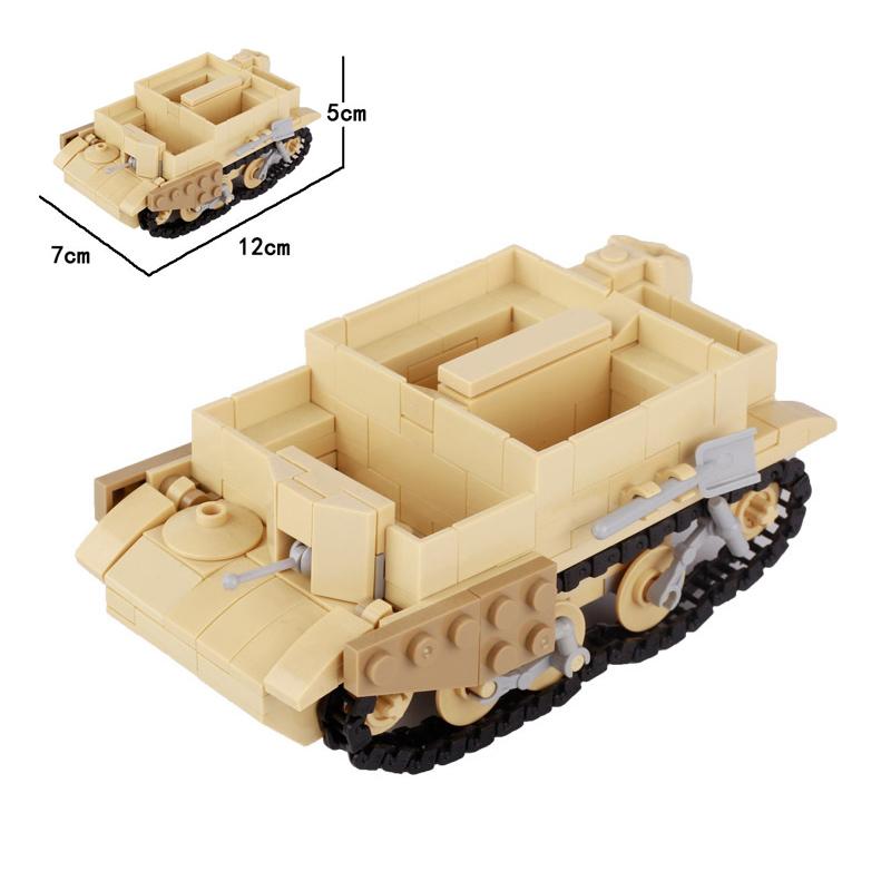 MOC Military Tank Building Blocks WW2 Tank Armored Vehicle Model Bricks Kids DIY Toy Boy Gift Electronic manual
