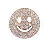 Elegant Unisex Smiley Face Brooch with Micro-Inlaid Zircon: No-Sew, Anti-Exposure Design