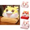 Adorable Dragon Year Cartoon Plush Pillow Blanket Three Uses In One!