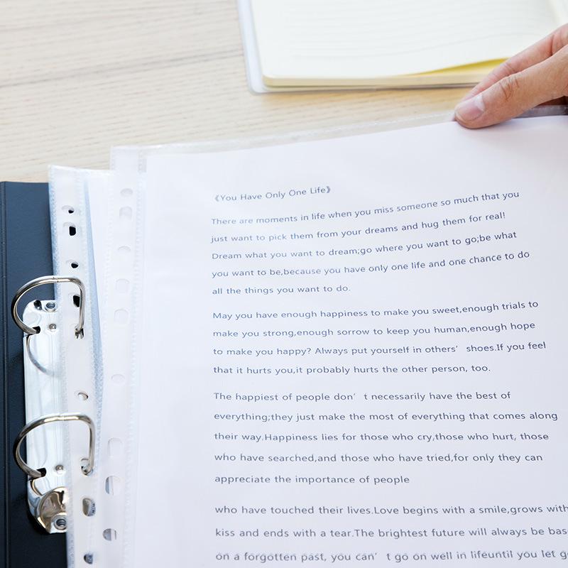 Прозрачная водонепроницаемая папка-корзина формата А4 с 11 отверстиями 64050 - Quick Clip, карман для документов