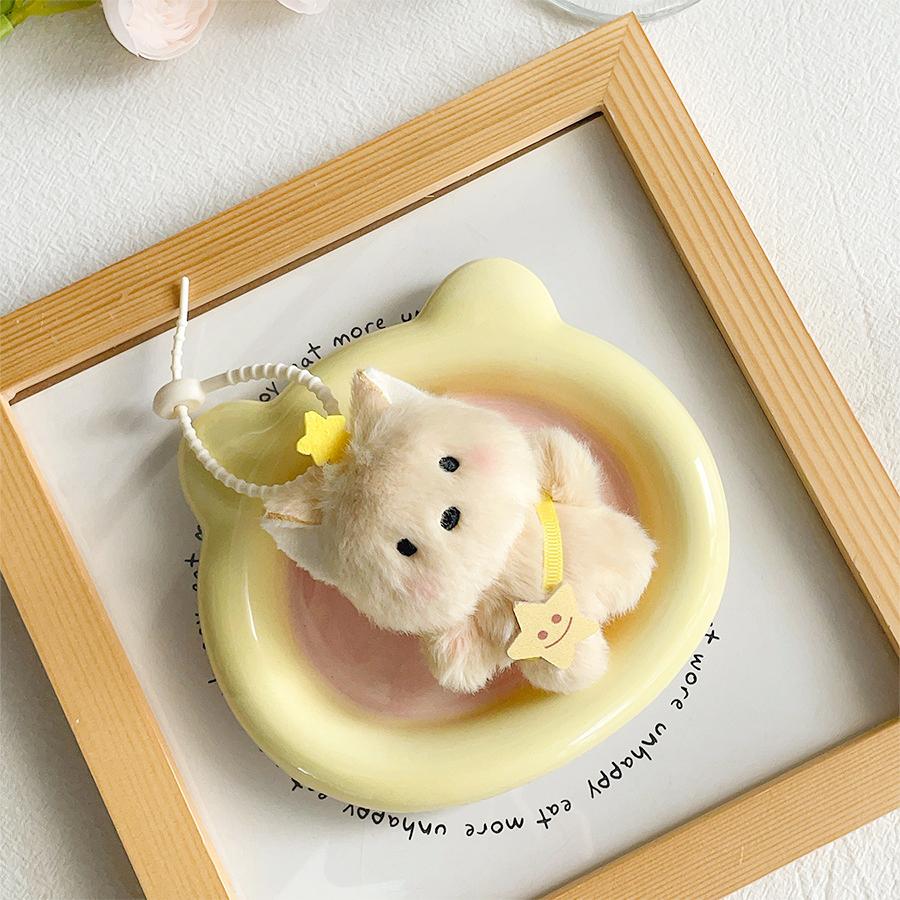 

Cool 1Pcs Plush Dog Doll Toy Keychain Bag Pendant Charms Car Keyring Accessories For Women Couples Cute Kawaii Gift